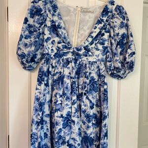 Abercrombie & Fitch Blue and White Dress